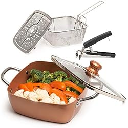 Amazon.com: Moss & Stone 5 Pcs Copper Chef Cookware Set, 9.5” Non